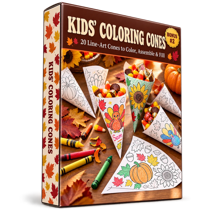 Kids' Coloring Cones