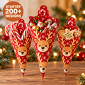 Christmas Treat Cone Kit — Starter Pack (200+ Printable Designs)