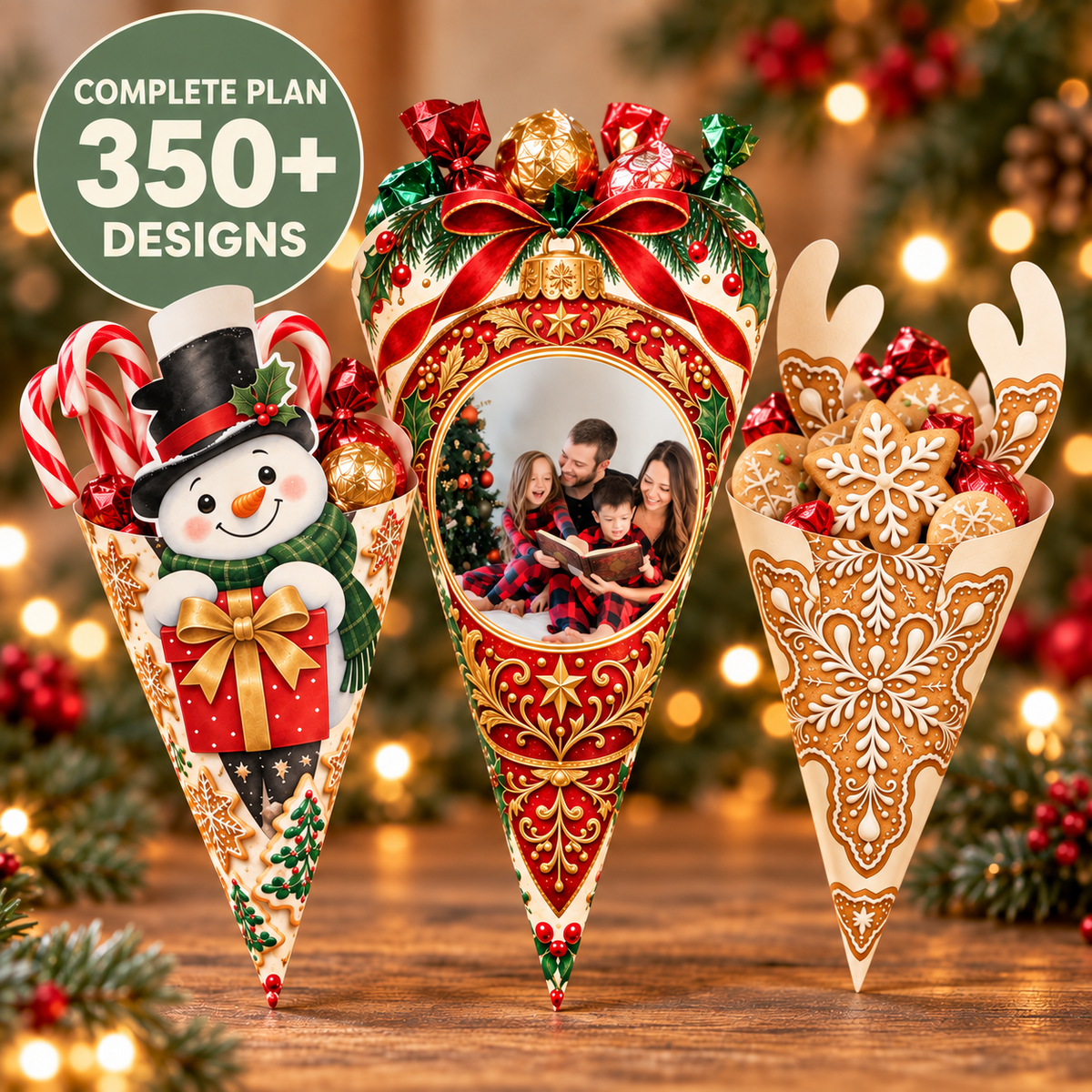 Christmas Treat Cone Kit — Best Value Bundle (350+ Designs + 6 Bonuses)